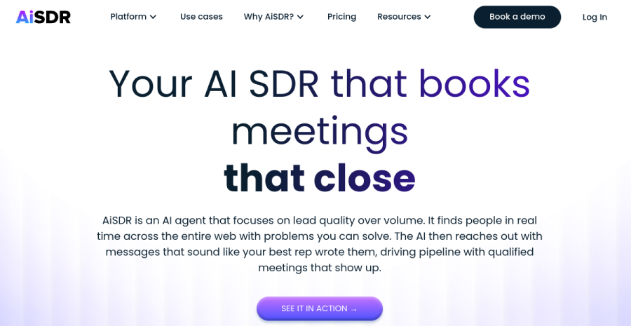 AiSDR website