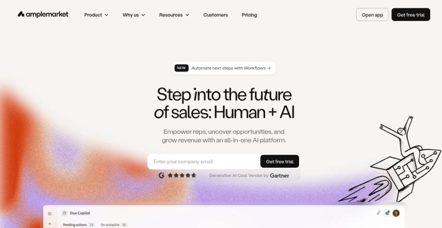 Amplemarket website