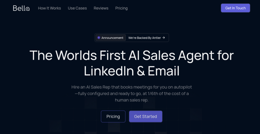 Bella Sales website