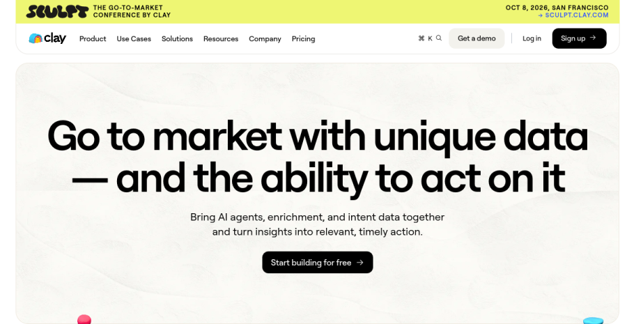 Clay website