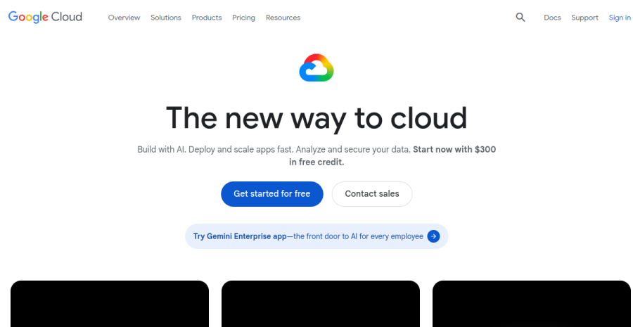 Google Cloud website