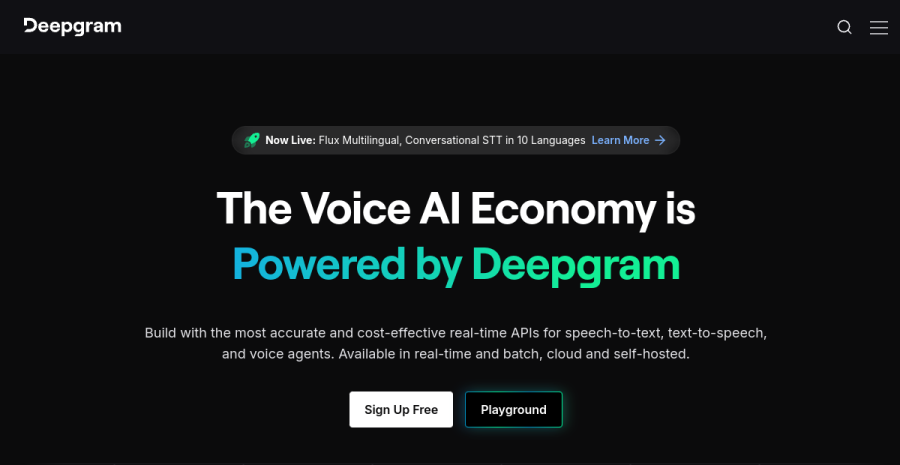 Deepgram website