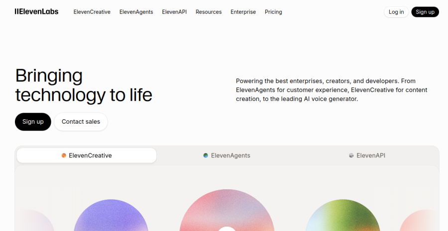 ElevenLabs website